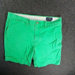 Polo Ralph Lauren Chino Shorts Mens 31 Green Stretch Classic Fit